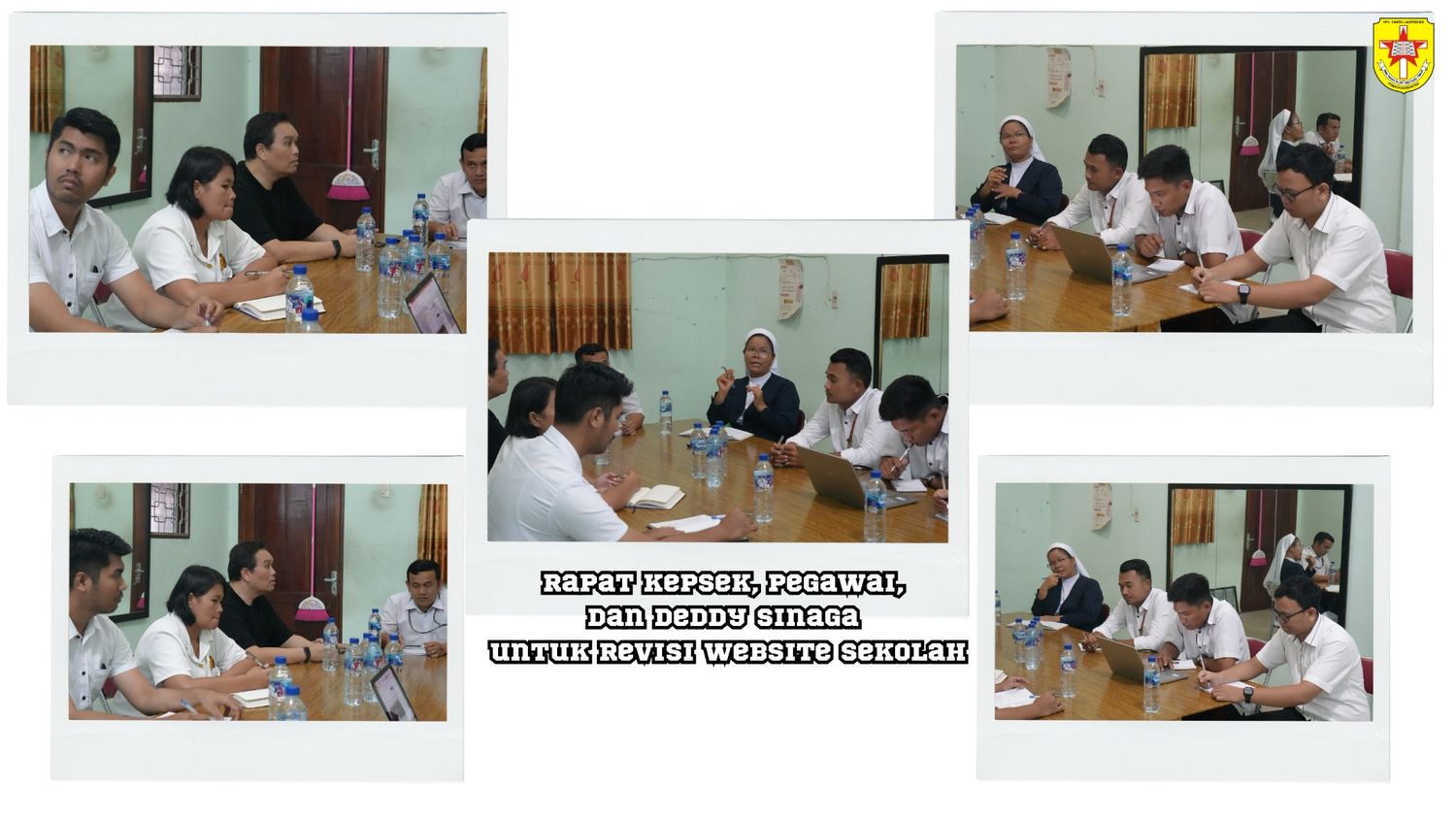 Rapat kepsek, pegawai, dan Deddy Sinaga untuk revisi website sekolah