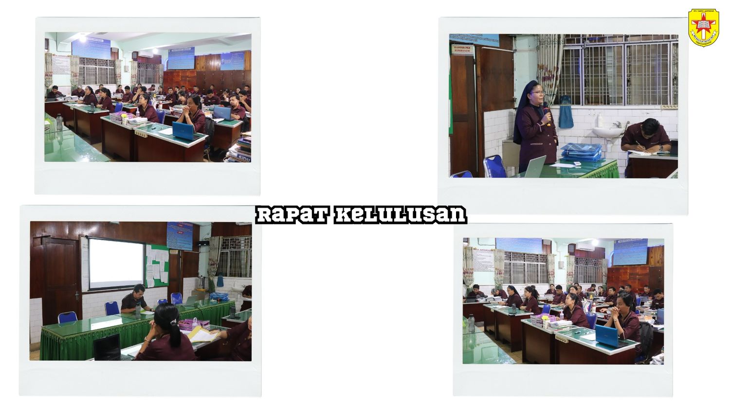  Rapat kelulusan kelas XII. Keputusan: 100 % lulus 