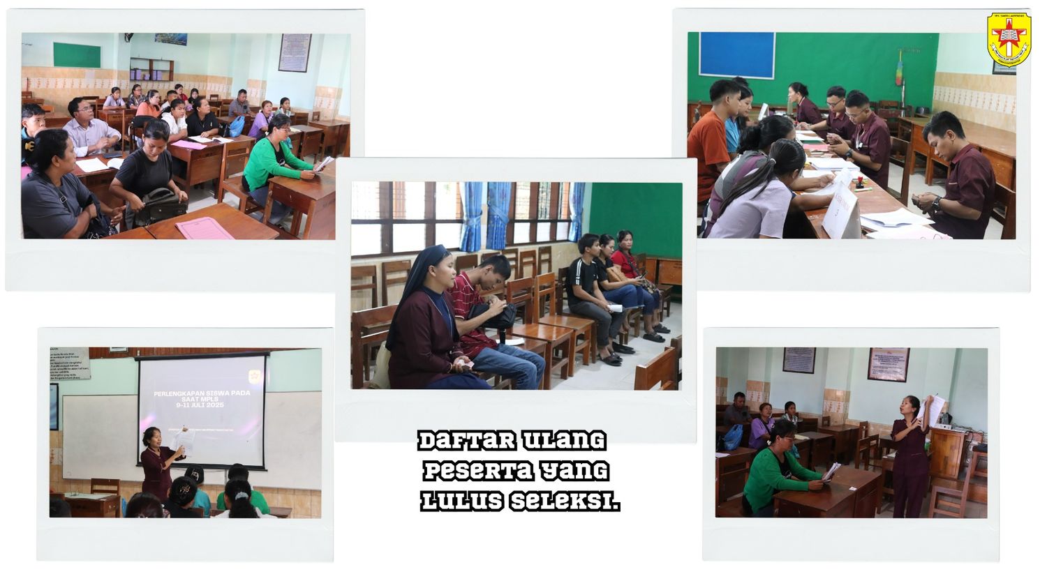 Daftar ulang peserta yang lulus seleksi.