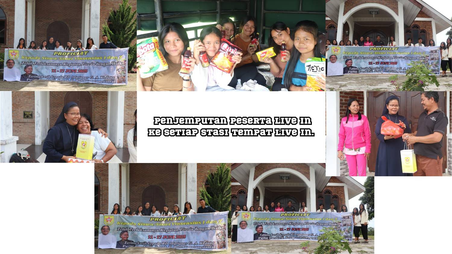 Penjemputan peserta live in ke setiap stasi tempat live in.