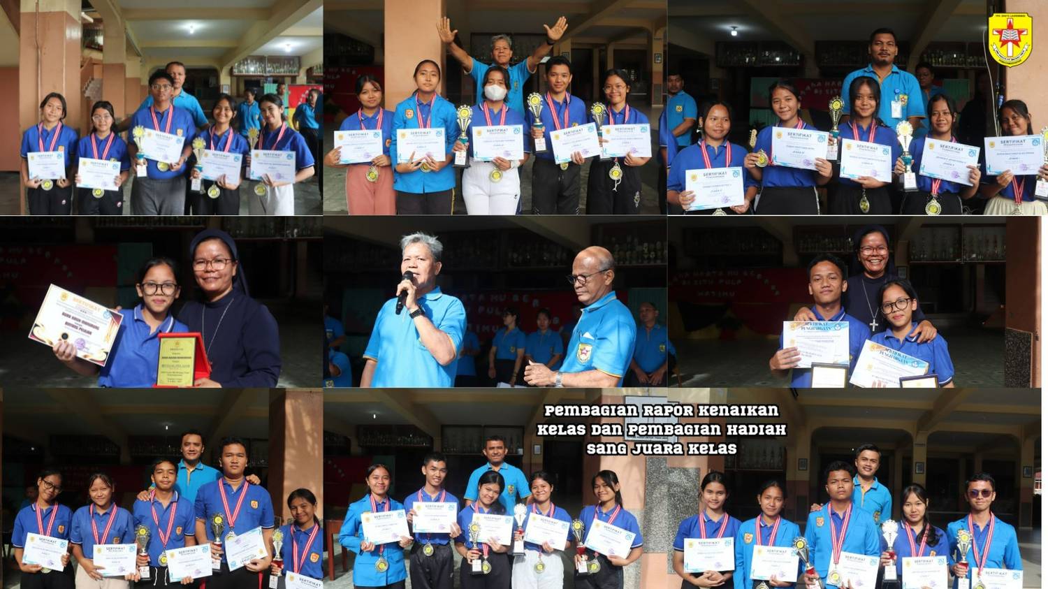 Pembagian Rapor kenaikan kelas dan pembagian hadiah sang juara kelas