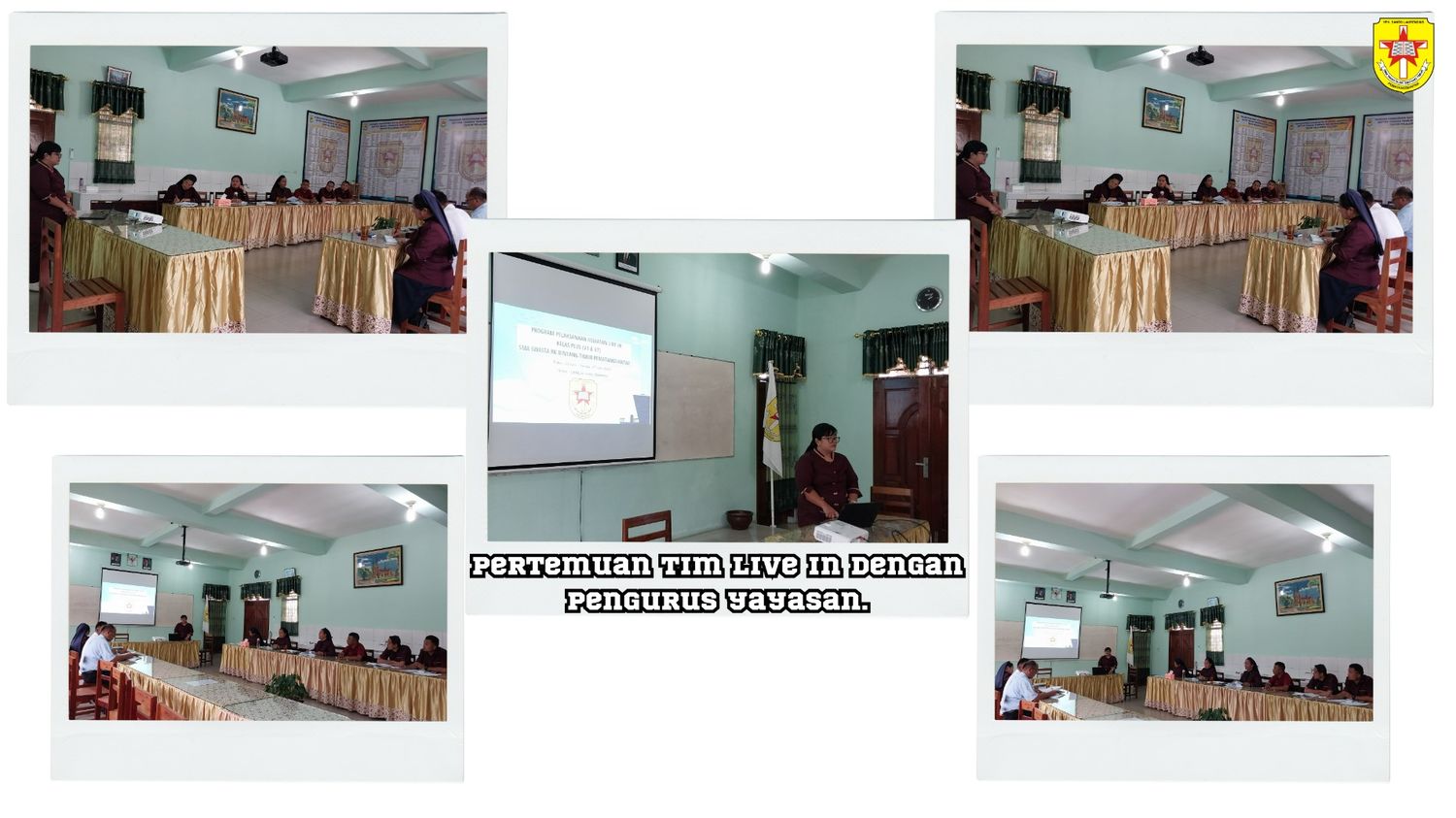 Pertemuan Tim Live in dengan pengurus yayasan.