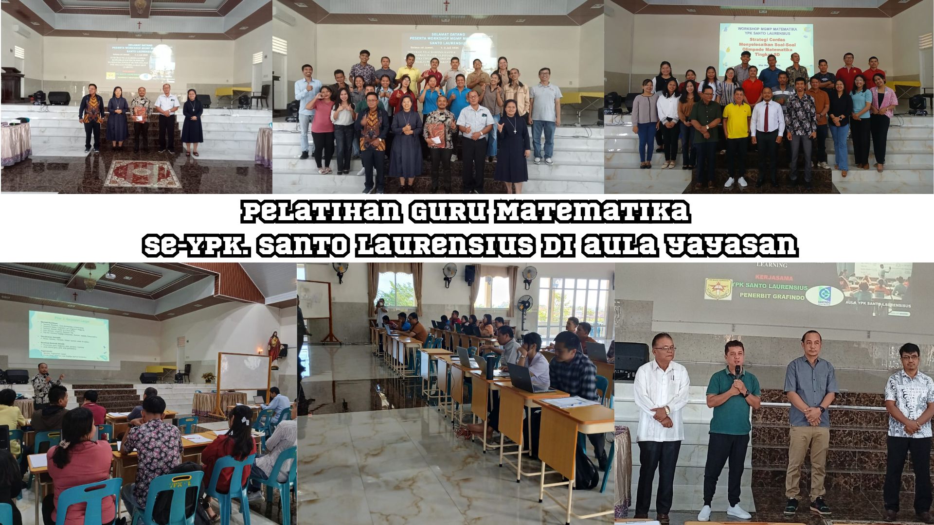 Pelatihan guru Matematika se-YPK. Santo Laurensius di aula yayasan