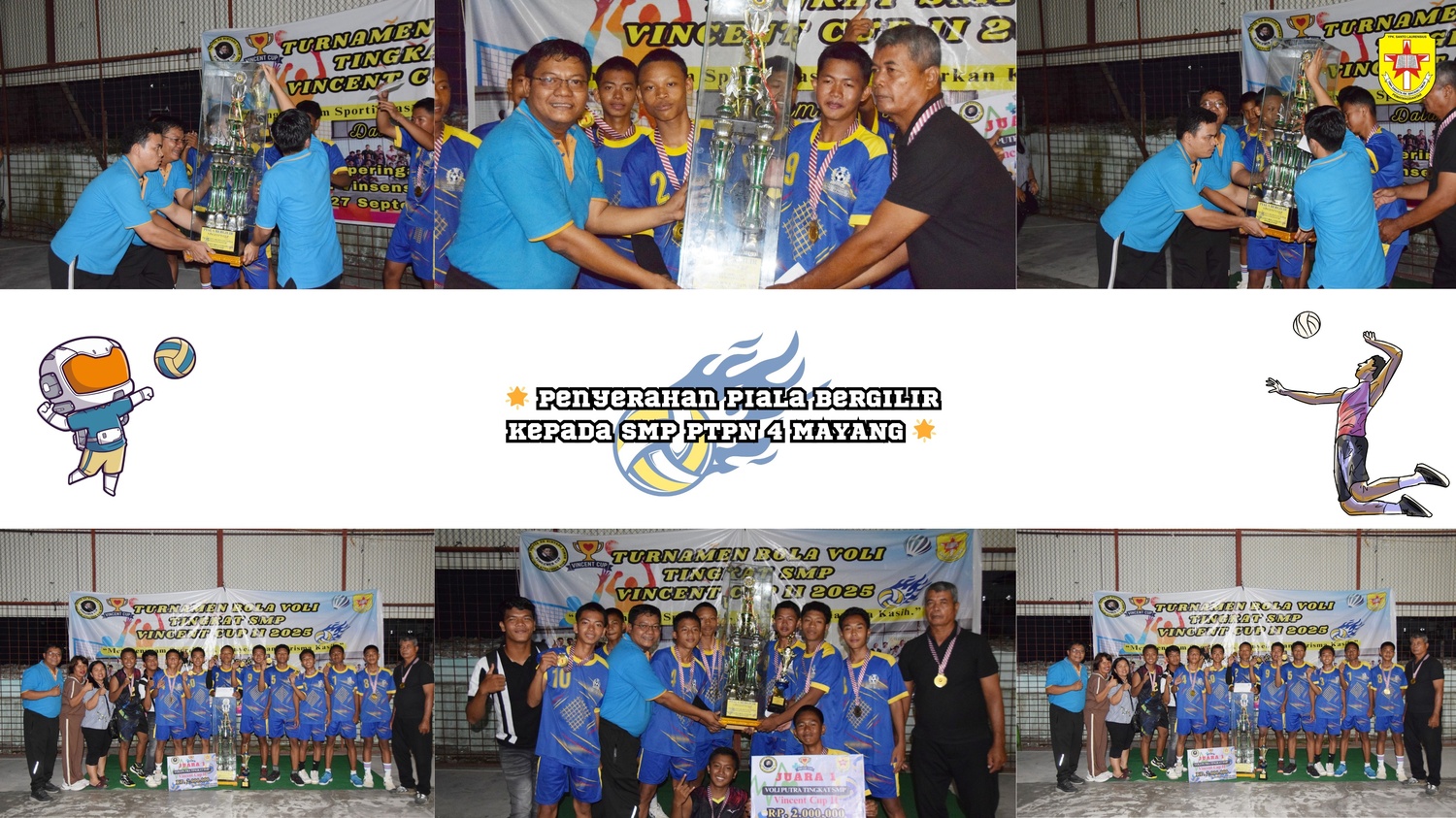 🌟 Penyerahan piala bergilir kepada SMP PTPN 4 MAYANG 🌟