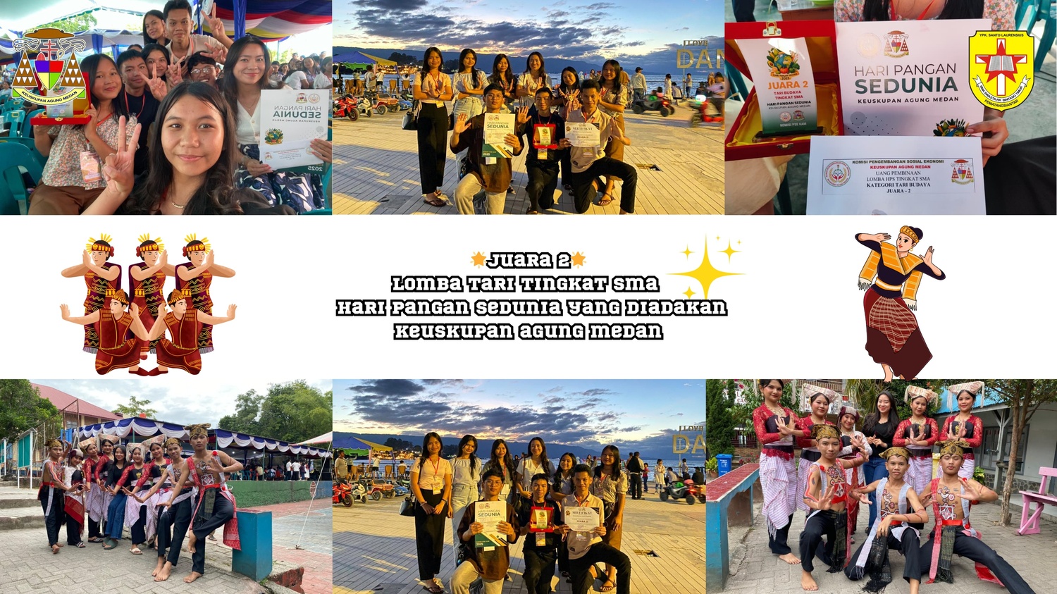 💃 Tim Tari SMA Swasta RK Bintang Timur Pematangsiantar berhasil meraih Juara 2 Lomba Tari Budaya Tingkat SMA Kegiatan Hari Pangan Sedunia yang diselenggarakan oleh Keuskupan Agung Medan yang berlokasi di SMA Bintang Timur 1 Balige.  ! 🏆🎉